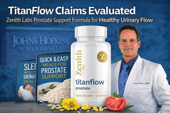 TitanFlow supplement for prostate support and male performance health in men over 40